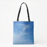 Blue Sky with White Clouds Abstract Nature Photo Tote Bag