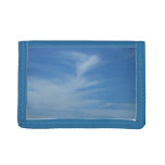 Blue Sky with White Clouds Abstract Nature Photo Tri-fold Wallet