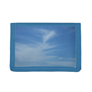 Blue Sky with White Clouds Abstract Nature Photo Trifold Wallet