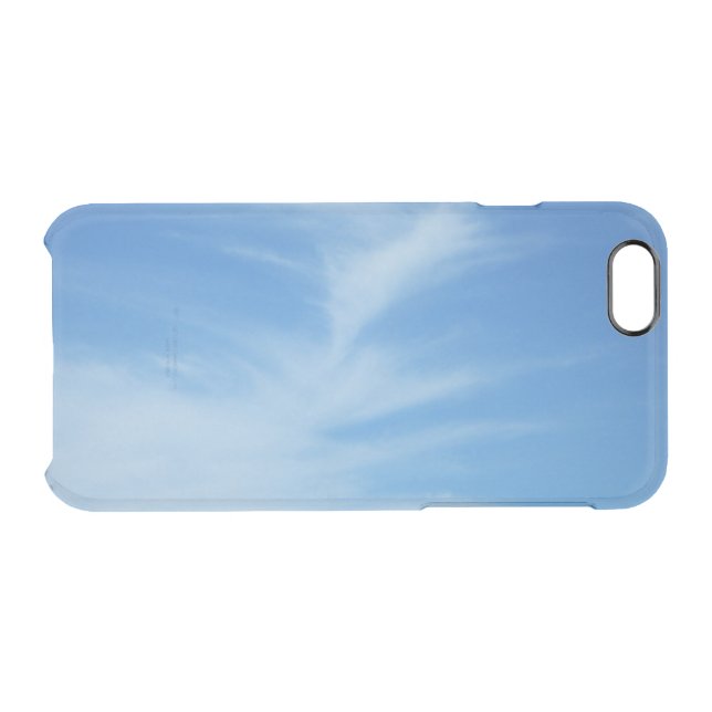 Blue Sky with White Clouds Abstract Nature Photo Uncommon iPhone Case (Back Horizontal)
