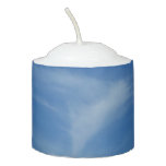Blue Sky with White Clouds Abstract Nature Photo Votive Candle