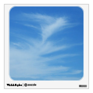 Blue Sky with White Clouds Abstract Nature Photo Wall Sticker