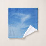 Blue Sky with White Clouds Abstract Nature Photo Wash Cloth