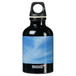 Blue Sky with White Clouds Abstract Nature Photo Water Bottle
