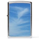 Blue Sky with White Clouds Abstract Nature Photo Zippo Lighter