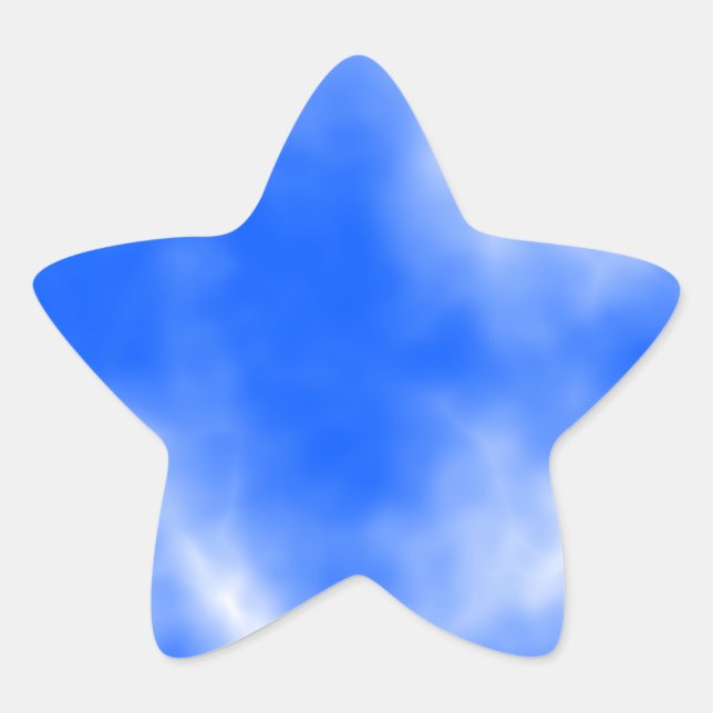 Blue sky with white clouds. star sticker (Front)