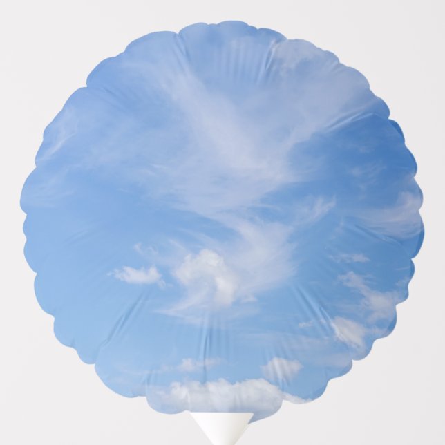 Blue Sky With Wispy Clouds Balloon (Front)