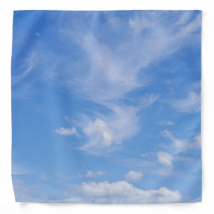 Blue Sky With Wispy Clouds Bandana