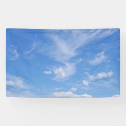 Blue Sky With Wispy Clouds Banner