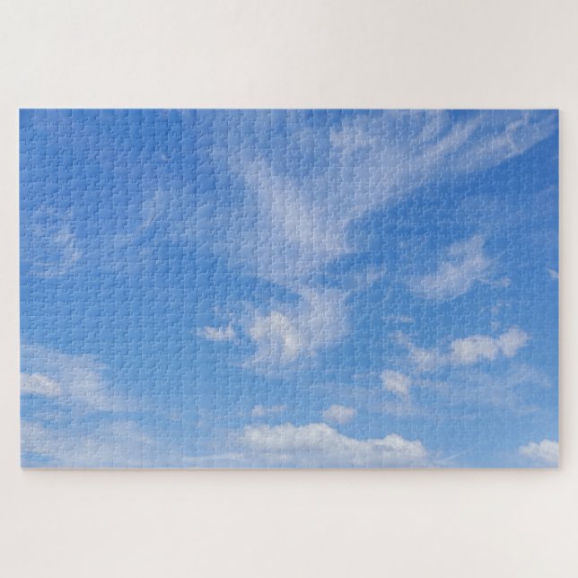 Blue Sky With Wispy Clouds Jigsaw Puzzle (Horizontal)