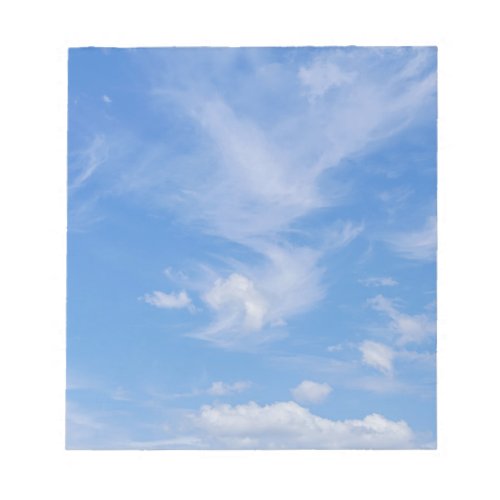 Blue Sky With Wispy Clouds Notepad