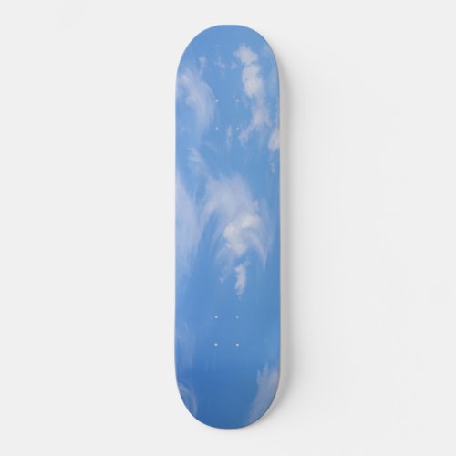 Blue Sky With Wispy Clouds Skateboard