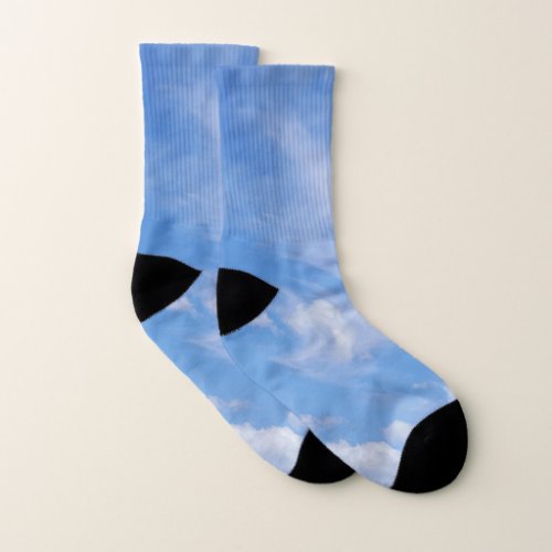 Blue Sky With Wispy Clouds Socks