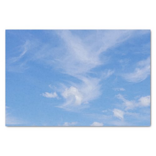 Blue Sky With Wispy Clouds Tissue Paper