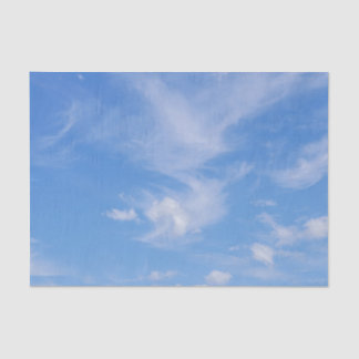 Blue Sky With Wispy Clouds Tissue Paper