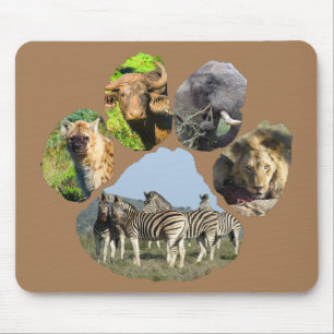 Blue Sky Zebra Footprint Mouse Pad