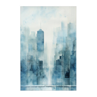 Blue Skyline Acrylic Print