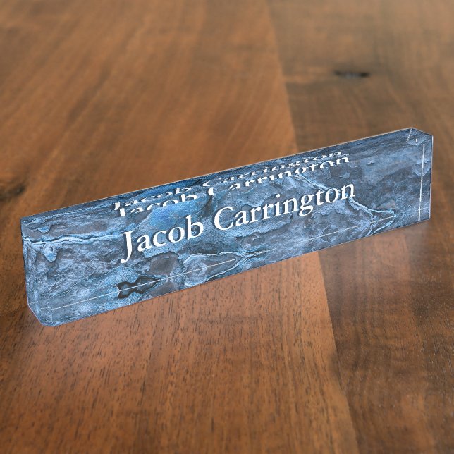 Blue Slate Name Plate (Side)