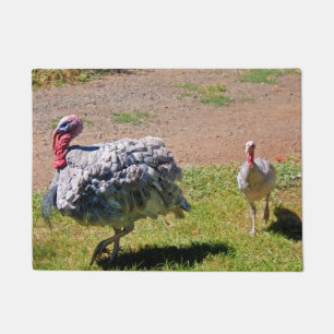 Blue Slate Thanksgiving Day Turkey Doormat