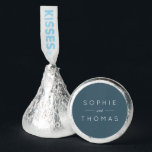 Blue Slate Wedding Hershey Kisses Hershey®'s Kisses®<br><div class="desc">Blue Slate Wedding Hershey Kisses features the names of the couple in white against a blue slate color back side. Perfect for weddings, engagement parties or anniversary parties. Personalize it by replacing the placeholder text with your details. For more options such as to change the font and it's size click...</div>