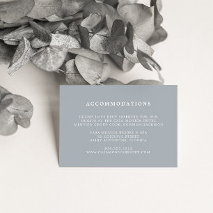 Blue Slate Wedding Hotel Accommodations Cards
