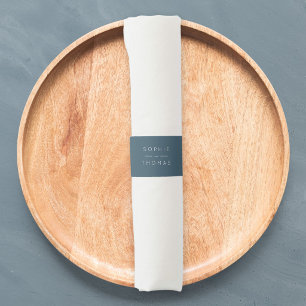 Blue Slate Wedding Napkin Bands