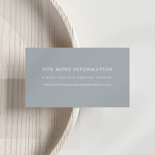 Blue Slate Wedding Website Cards