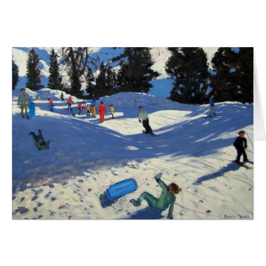 Blue Sledge Belle Plagne Cards (Front Horizontal)