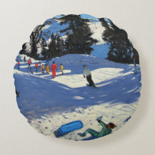 Blue Sledge Belle Plagne Round Pillow