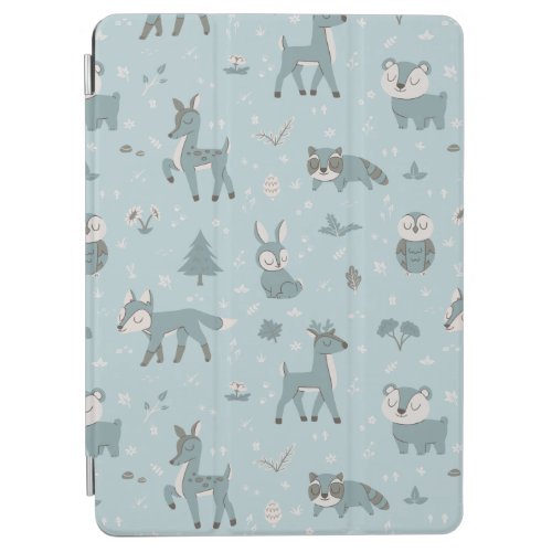 Blue Sleepy Little Woodland Critters iPad Air Cover