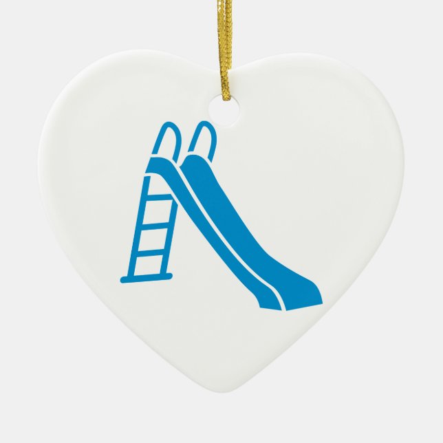 Blue slide ceramic ornament (Front)
