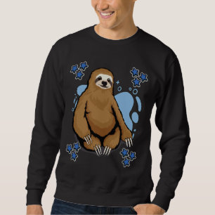 Blue Sloth Nap Sloth Lazy Sleeping Sweatshirt