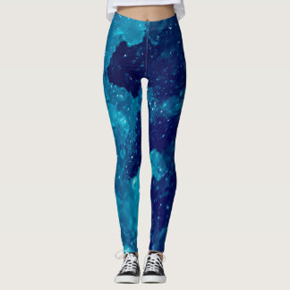 Blue slushie leggings