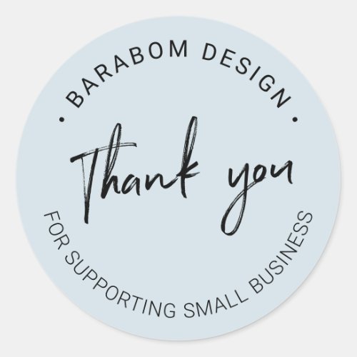Blue  Small Business Thank you package sticker