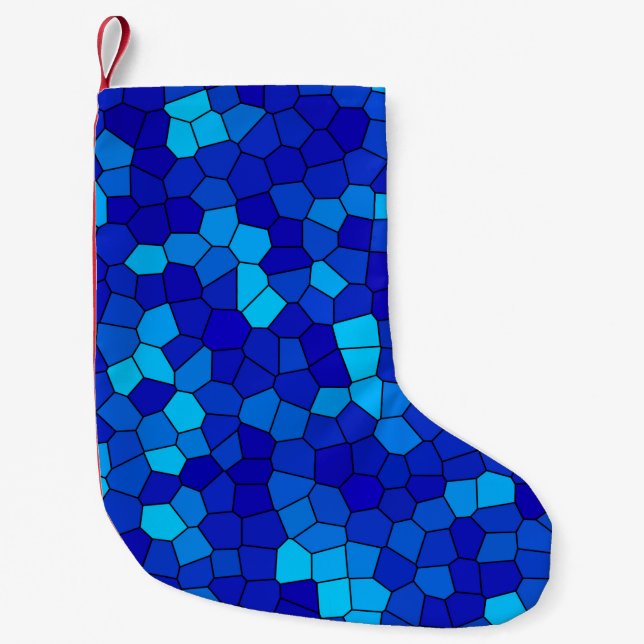 BLUE SMALL CHRISTMAS STOCKING (Front)