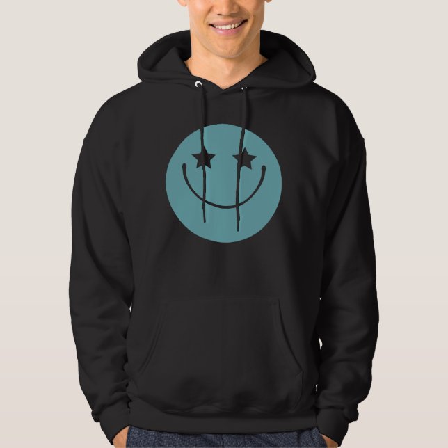 Blue Smile Face Happy  Smiling Face Cute Peace Kid Hoodie (Front)