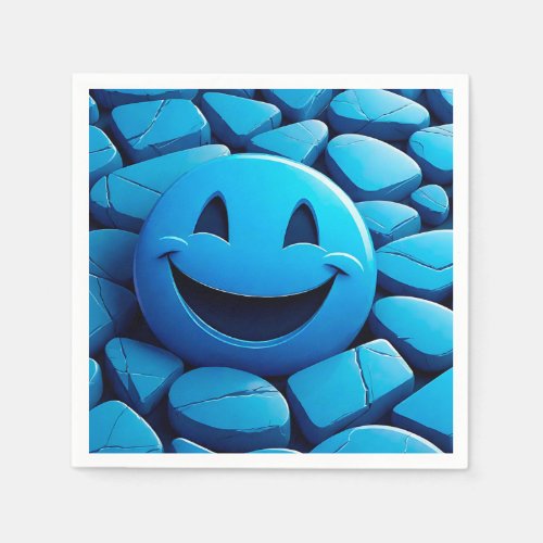 Blue Smile in Blue Stones Napkins