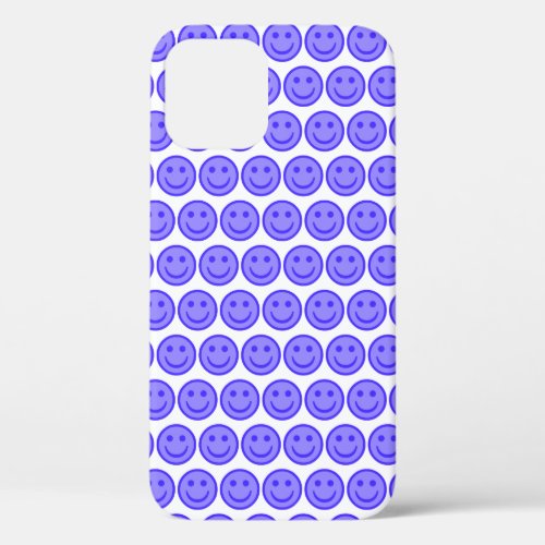Blue Smiley Face iPhone 12 Case