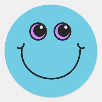 Blue Smiley Stickers | Zazzle