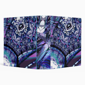 Blue Smiling Cat Masks 3 Ring Binder