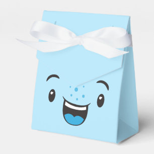 Blue Smiling Kawaii Face Gift Box