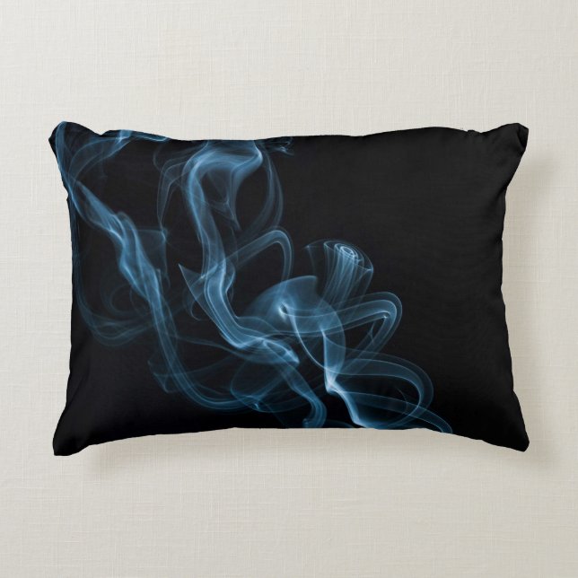 Blue Smoke Accent Pillow (Front)