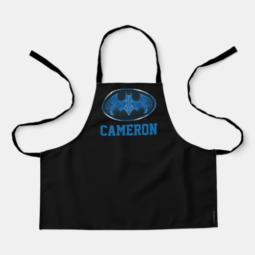 Blue Smoke Bat Symbol Apron