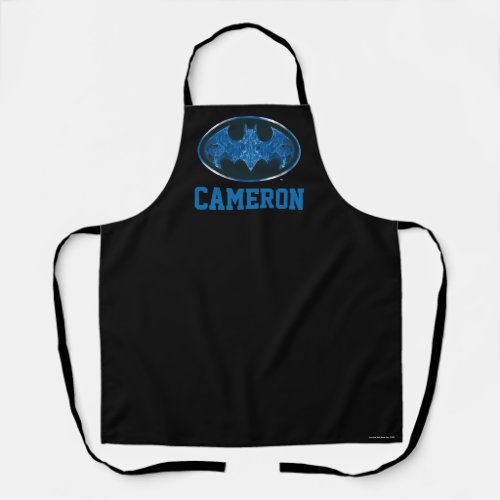 Blue Smoke Bat Symbol Apron