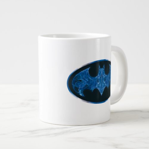 Blue Smoke Bat Symbol Giant Coffee Mug