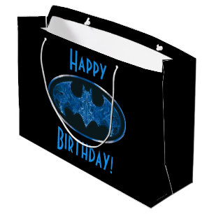 Blue Smoke Bat Symbol Large Gift Bag