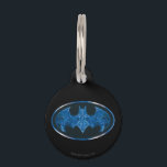 Blue Smoke Bat Symbol Pet Name Tag<br><div class="desc">Batman Monthly Trend</div>