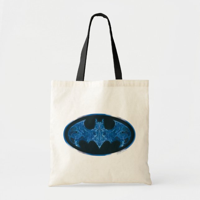 Blue Smoke Bat Symbol Tote Bag (Front)