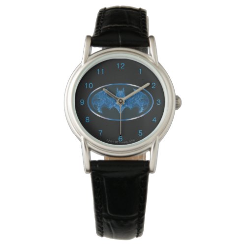 Blue Smoke Bat Symbol Watch