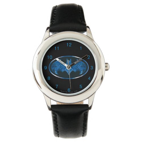 Blue Smoke Bat Symbol Watch